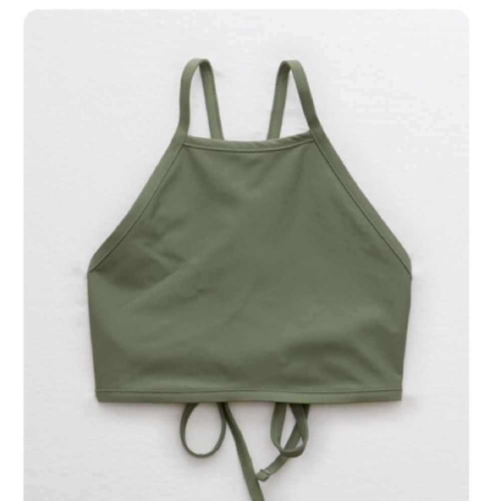 Aerie high neck bikini top